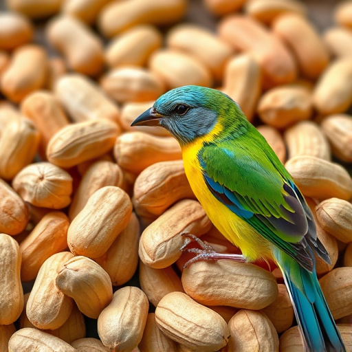 Close-up of peanuts on feeding table