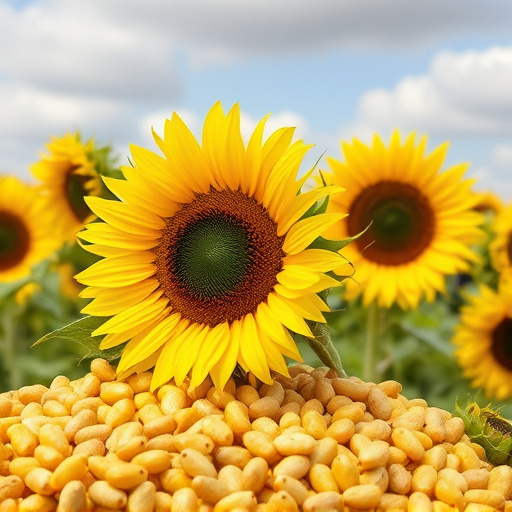 Close-up of premium sunflower hearts in bag
