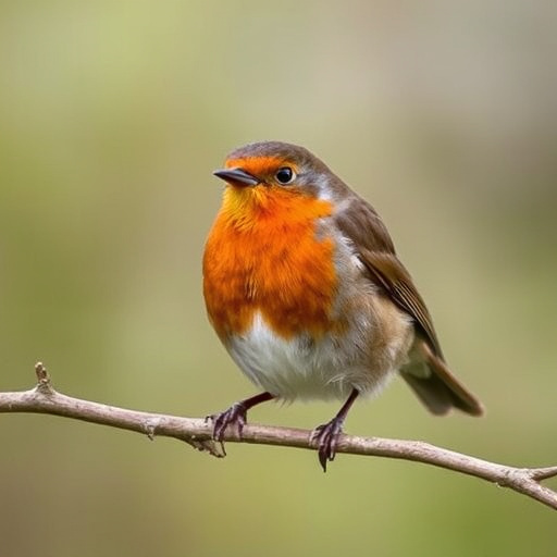 Close-up of robin in garden