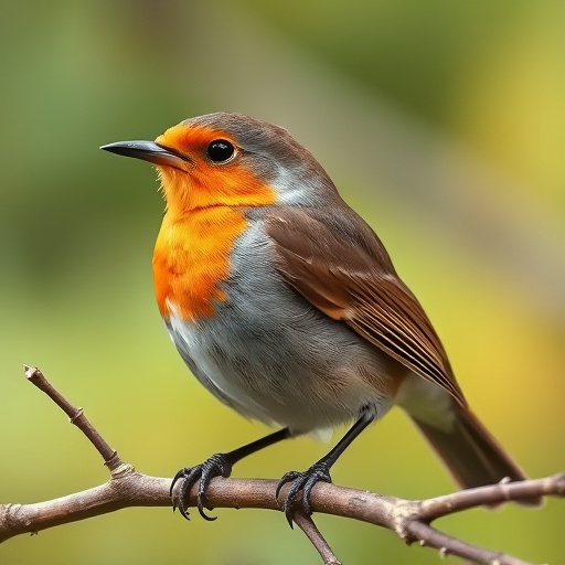 Close-up of seeds attracting small robins