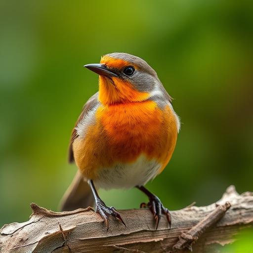 Close-up of seeds attracting small robins