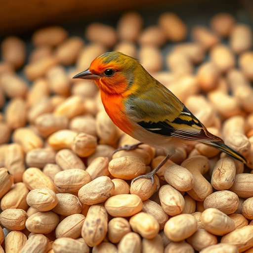 Close-up of shelled peanuts for wildlife
