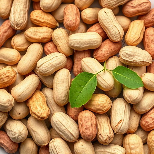 Close-up of shelled peanuts in bowl