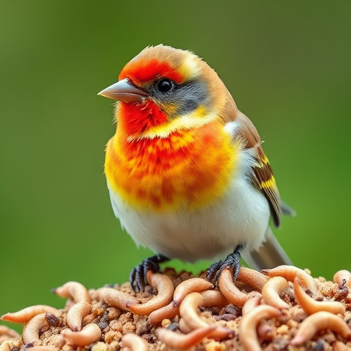 Close-up of suet and mealworm mix