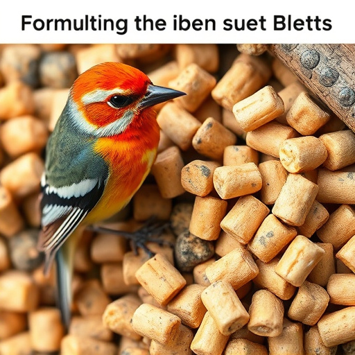 Close-up of suet pellets in dish