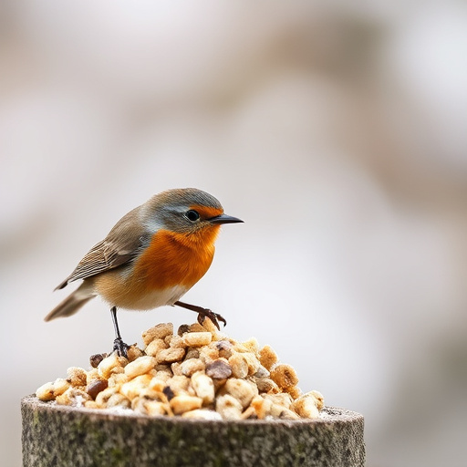Close-up of suet pellets in dish