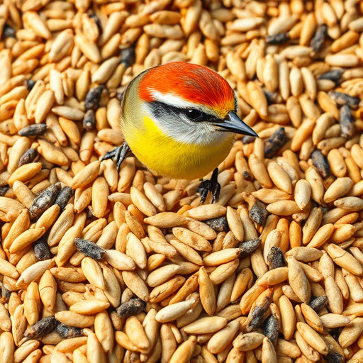 Close-up of wheat-free bird seed mix