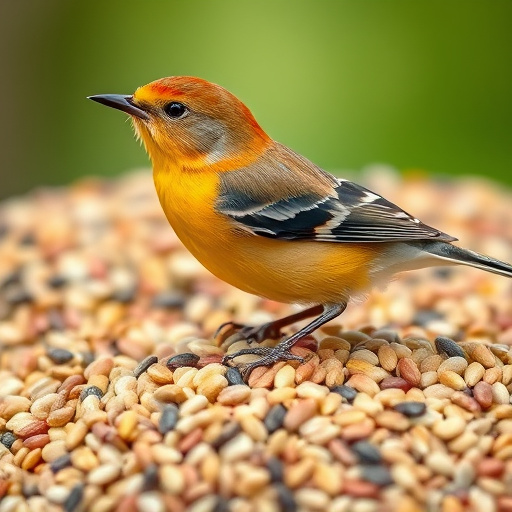 Close-up of wheat-free bird seed mix