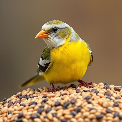 Close-up of wheat-free bird seed mix