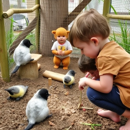 Compact bird feeding station with small birds