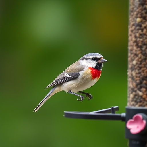 Covered bird feeder preventing seed spills