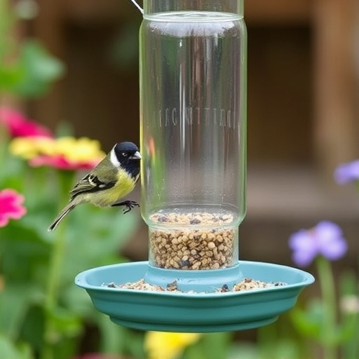 Covered bird feeder preventing seed spills