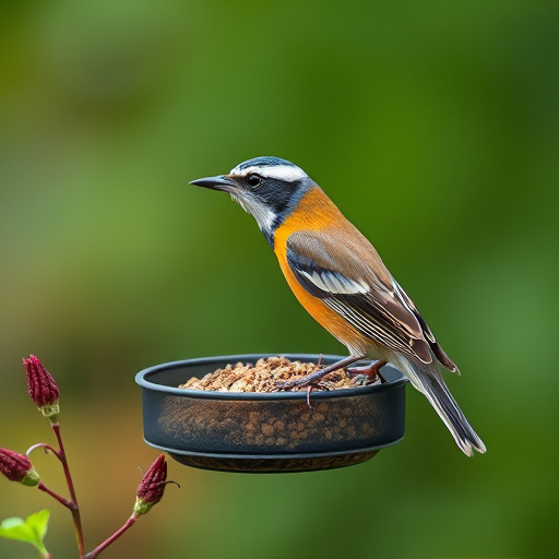 Customer holding bird seed delivery bag