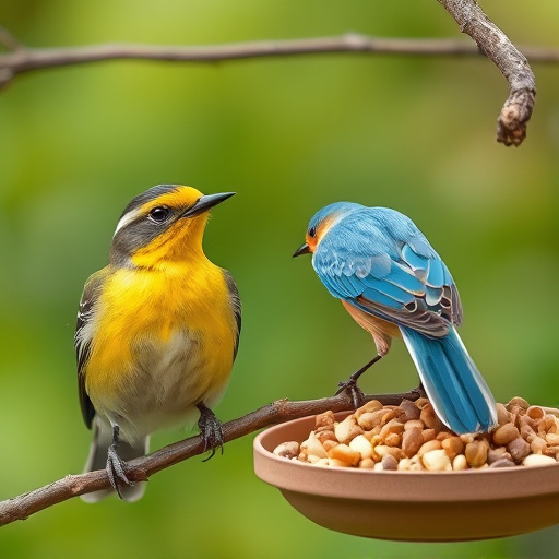 Customer receiving bird feed at home