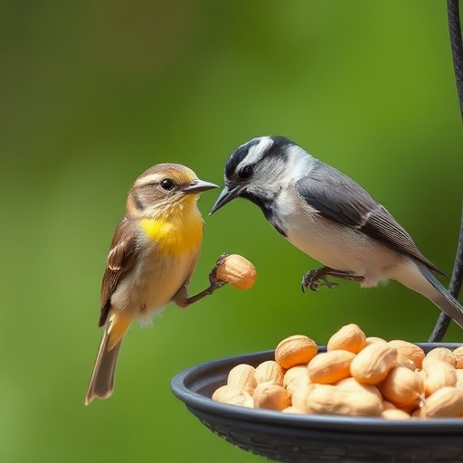 Discount sign above bird food shelf