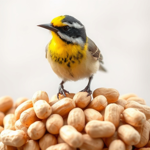 Discount sign above bird food shelf