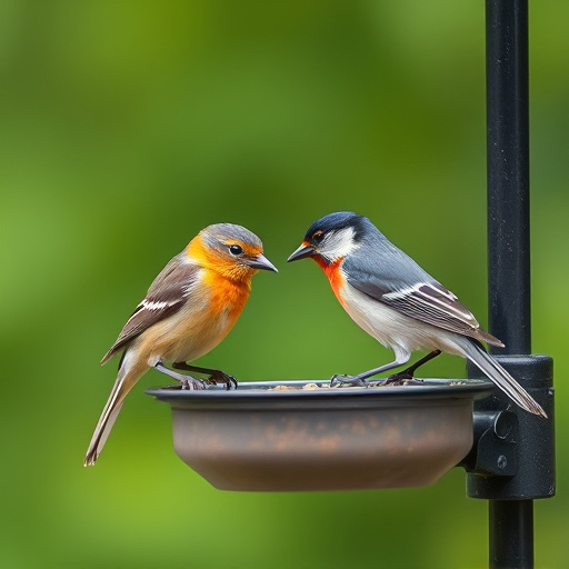 Dried fruit and seeds in ground feeder
