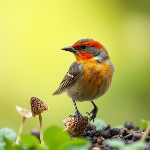 Dried fruits scattered on bird table