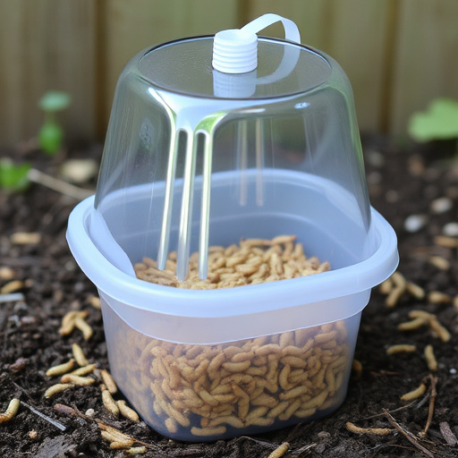 Durable cage feeder holding mealworms