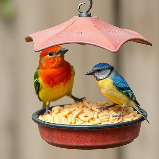 Durable cage feeder holding mealworms