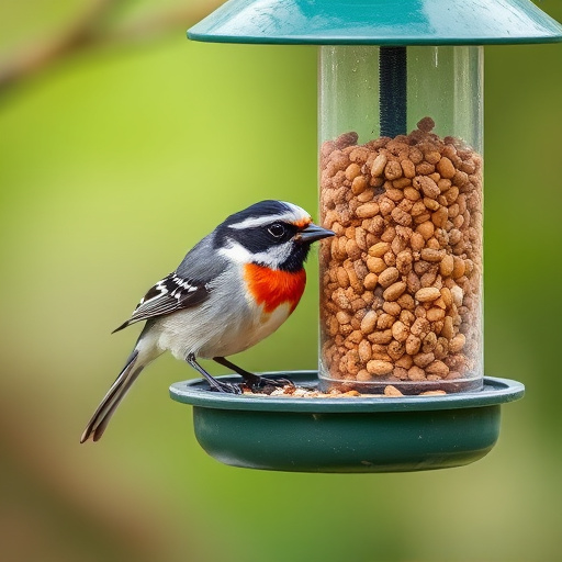 Elevated bird feeder with rat guard
