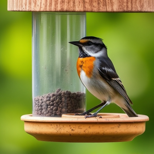 Elevated bird feeder with rat guard