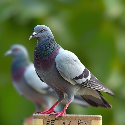 Elevated feeder with pigeon deterrent baffle