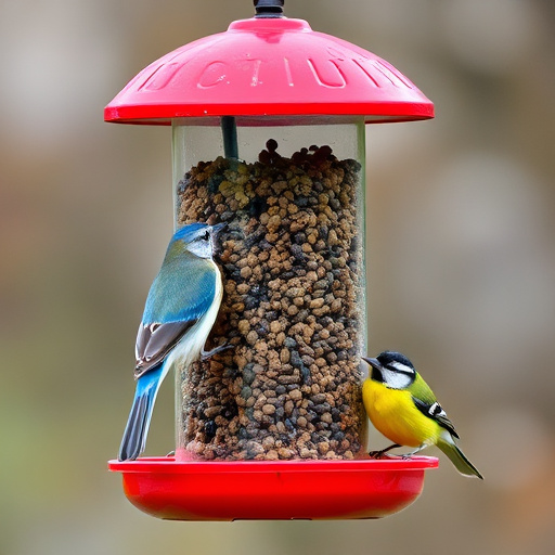 Enclosed seed feeder with drip tray