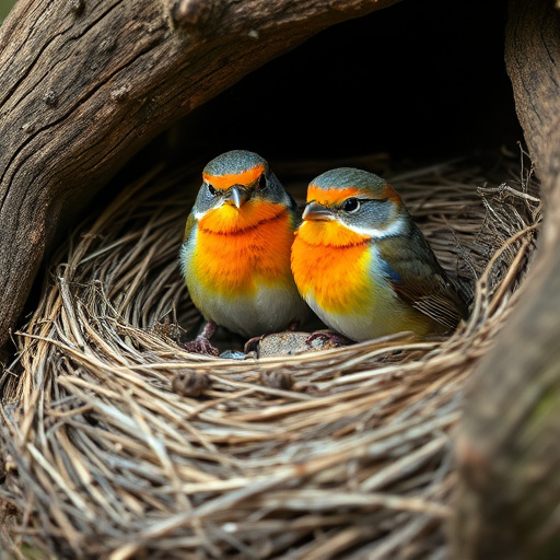 Fallen twigs from disused bird nest