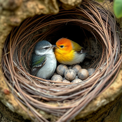 Fallen twigs from disused bird nest