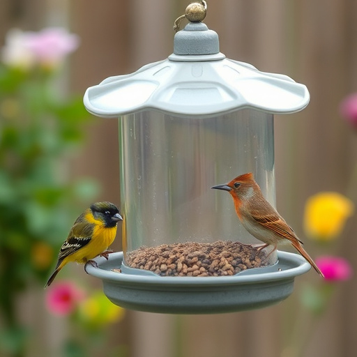 Fat ball bird feeder hanging from branch