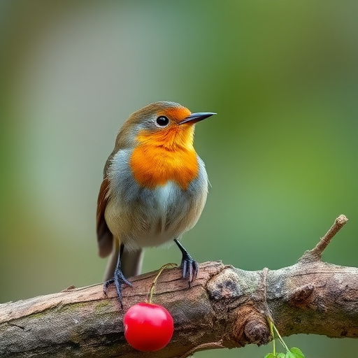Fat balls placed near robin perch