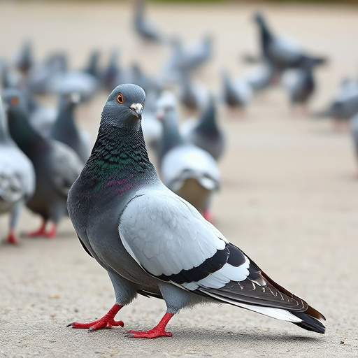 Feeder design deterring pigeons effectively