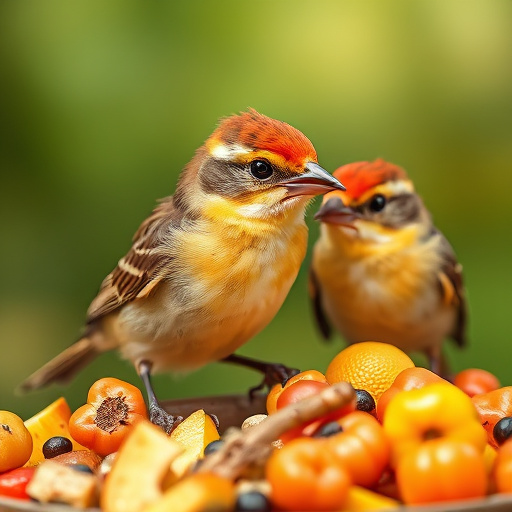 Fledgling bird perched, awaiting food