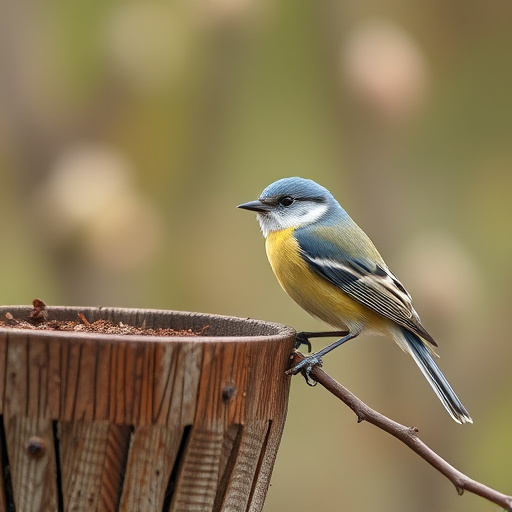Freestanding bird table with pitched roof