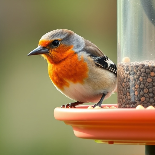 Fresh berries on garden bird feeder