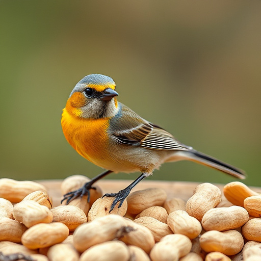Fresh bird peanuts in rustic storage sack