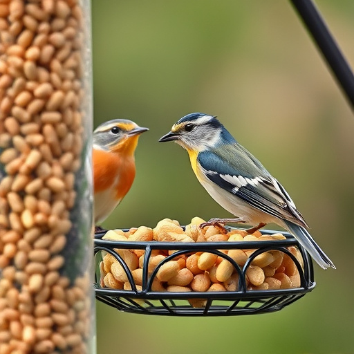 Fresh bird peanuts in rustic storage sack