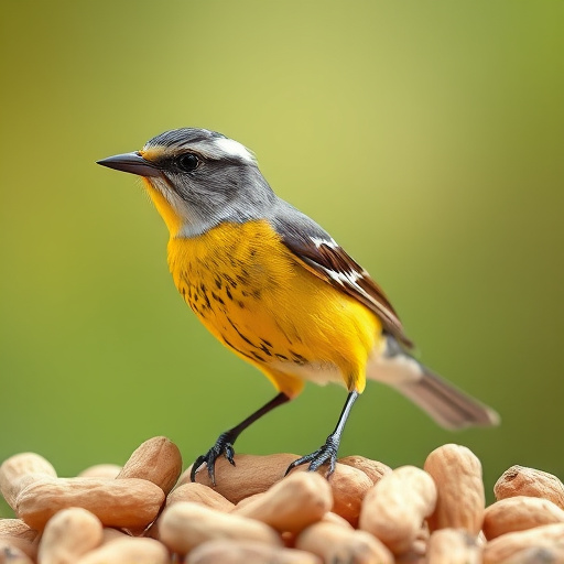 Fresh bird peanuts in rustic storage sack