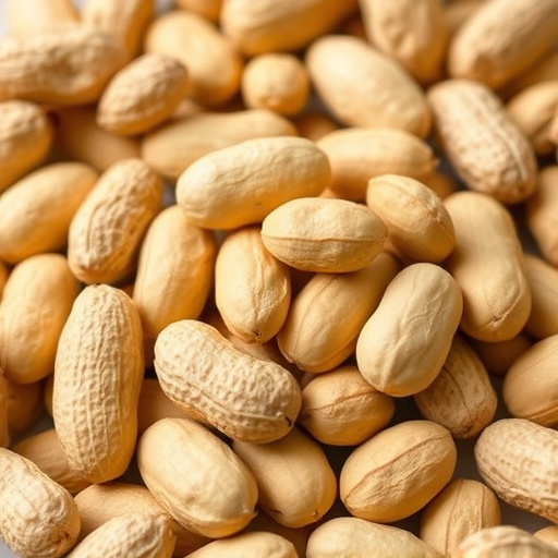 Fresh bird peanuts in rustic storage sack