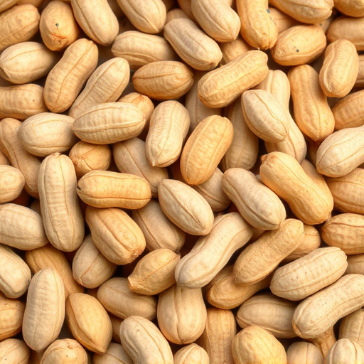 Fresh bird peanuts in rustic storage sack