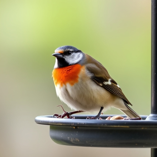 Garden bird feeding station with perches