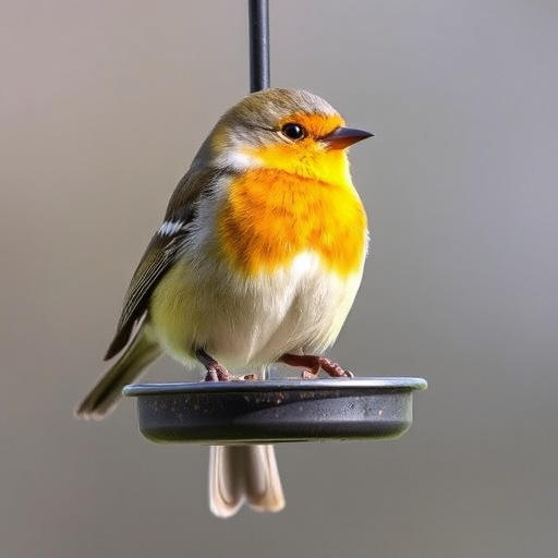 Garden bird feeding station with perches