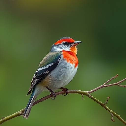 Garden bird pecking at hanging peanut feeder