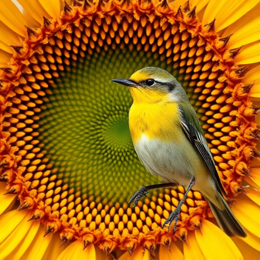 Garden bird table with sunflower seeds