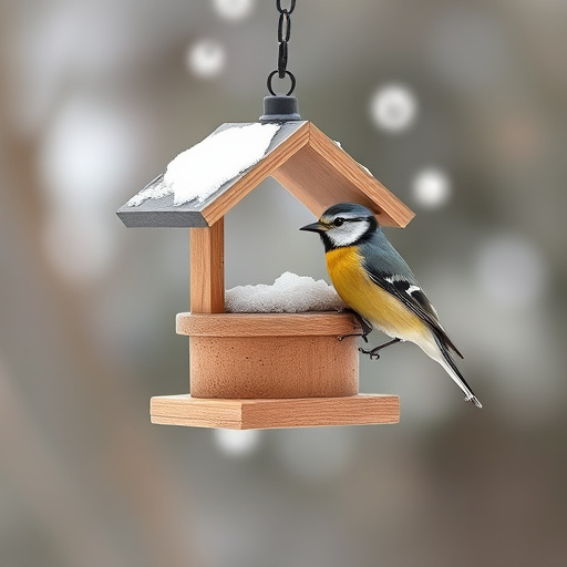Garden birds enjoying suet pellets