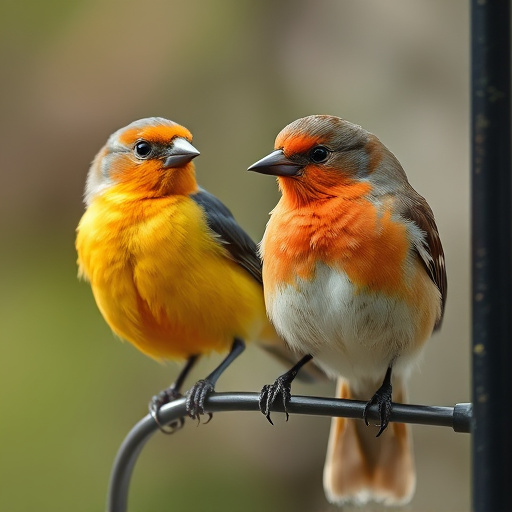 Garden birds pecking at mealworm mix