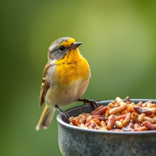 Garden birds perching on feeder tray