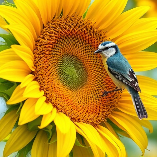Garden feeder filled with sunflower hearts
