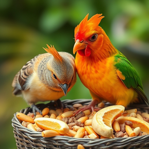 Garden feeder filled with sunflower hearts